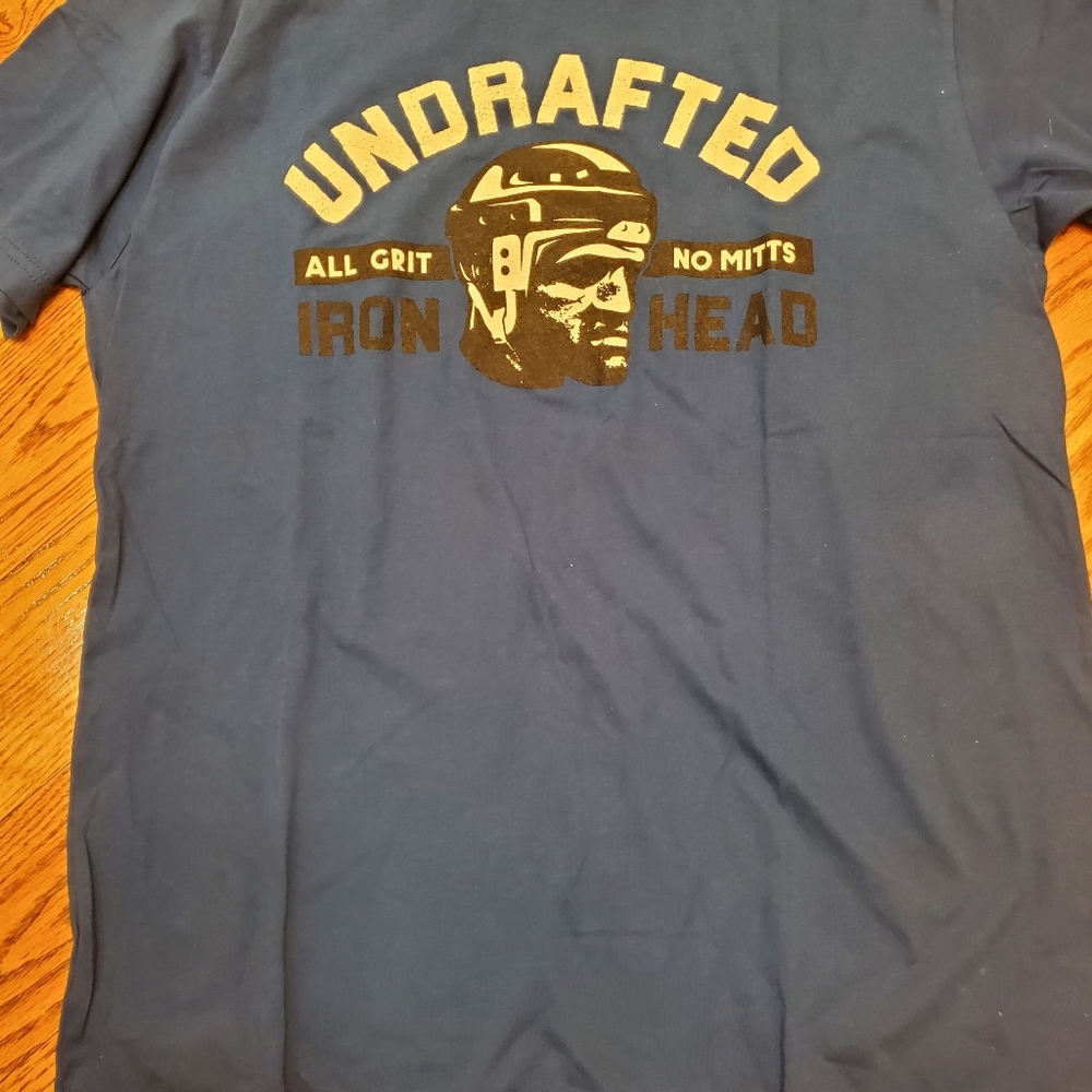 🆕️ Ironhead graphic t-shirt "UNDRAFTED" size L, 50% cotton, 50% poly..